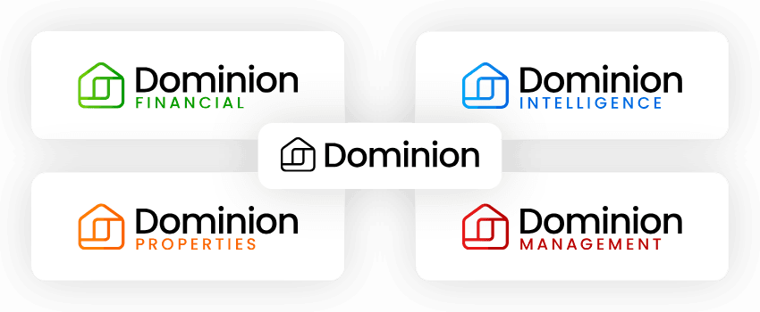 Dominion Group companies: Dominion Financial, Dominion Intelligence, Dominion Properties, and Dominion Management