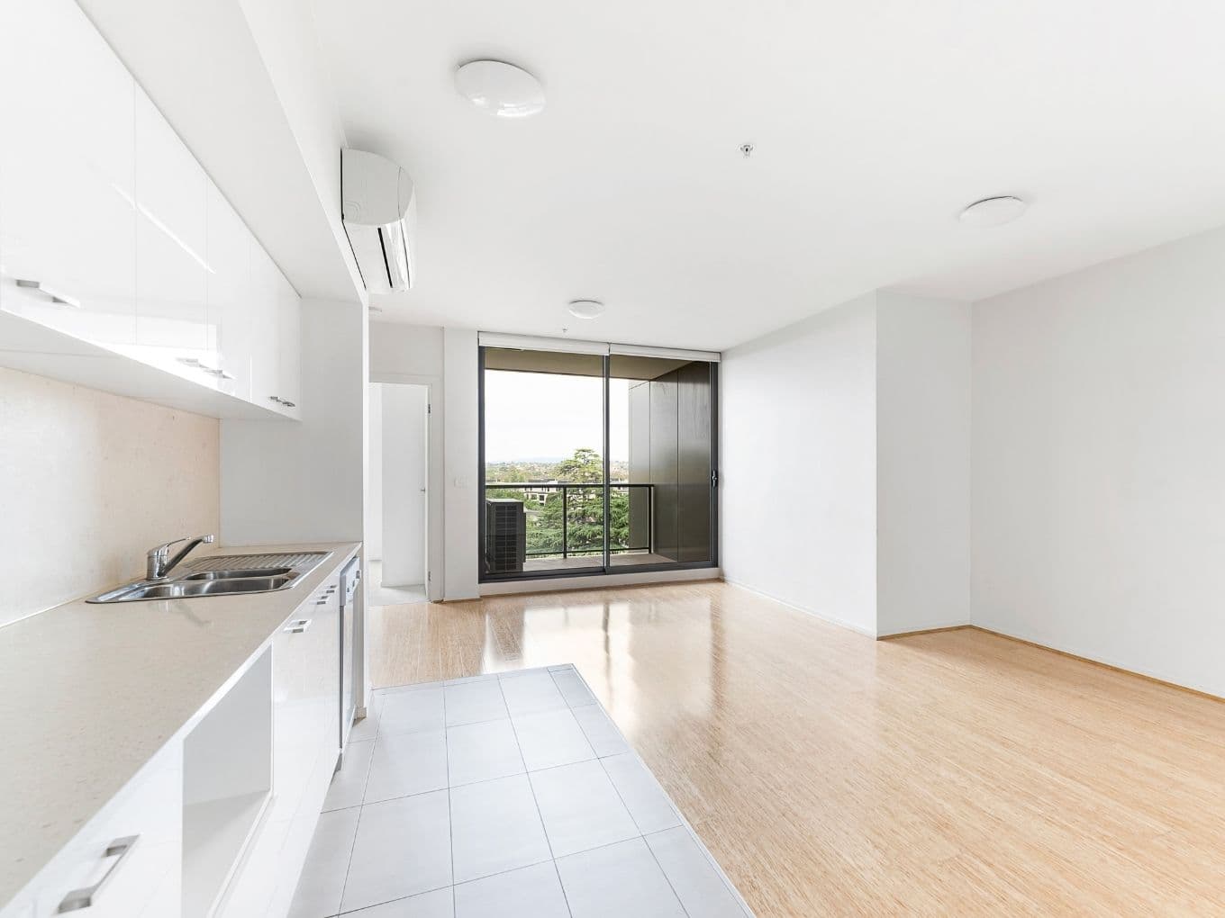Renovated multifamily apartment interior