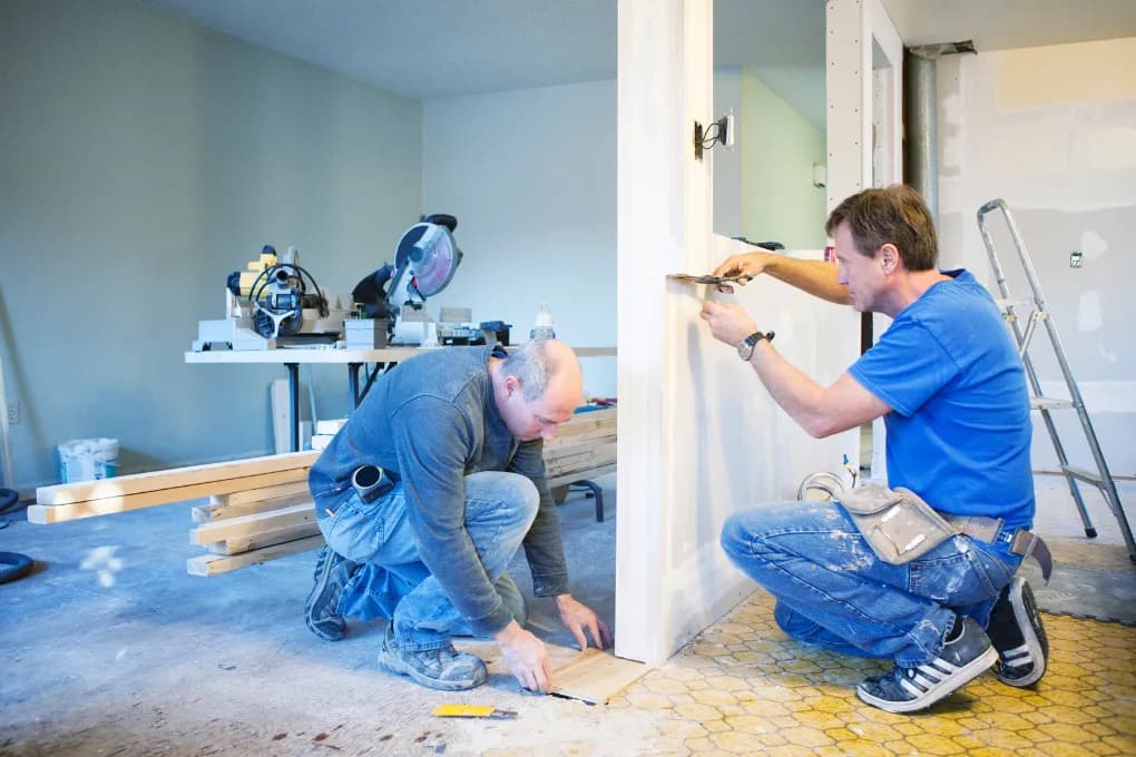 image of construction workers doing renovation on home