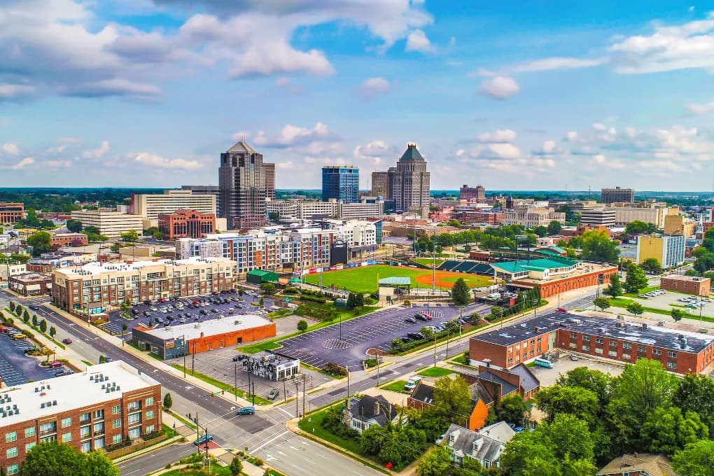 North Carolina aerial view.