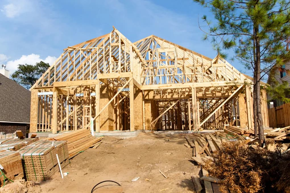 image of a new construction house