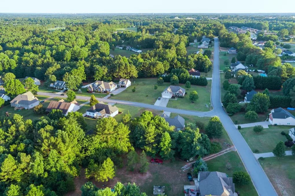 overhead image of properties in other state that have been flipped