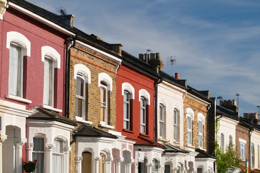 exterior image of row homes
