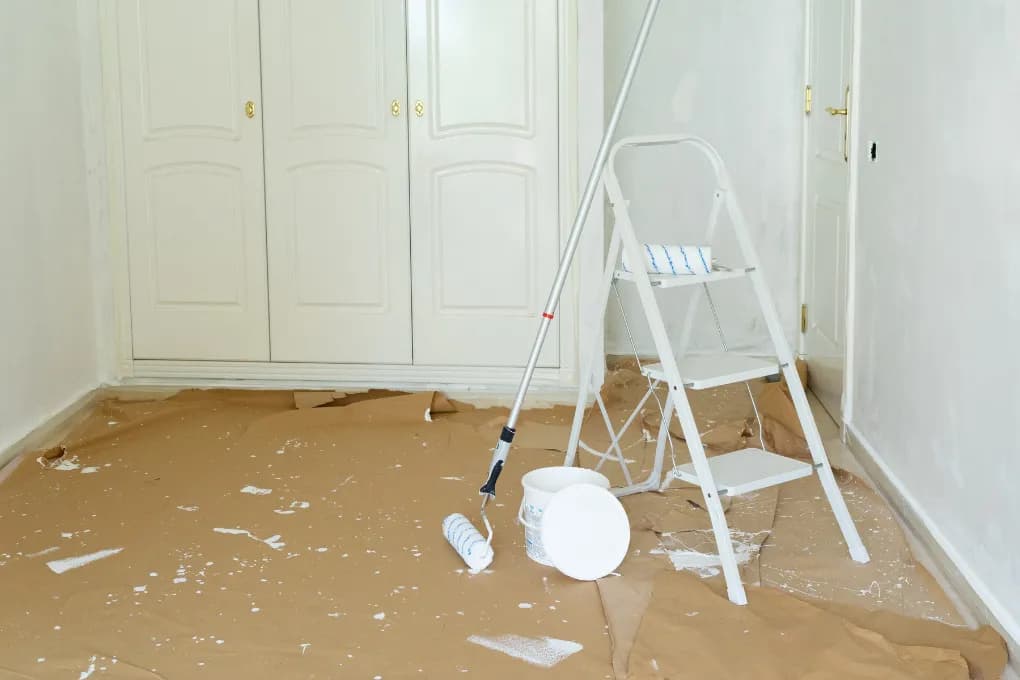 interior of house undergoing rehab in north carolina