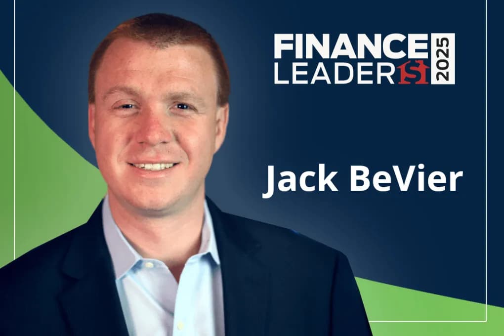 image of jack bevier with blue and green background