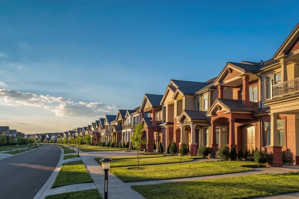 exterior image of houses on street
