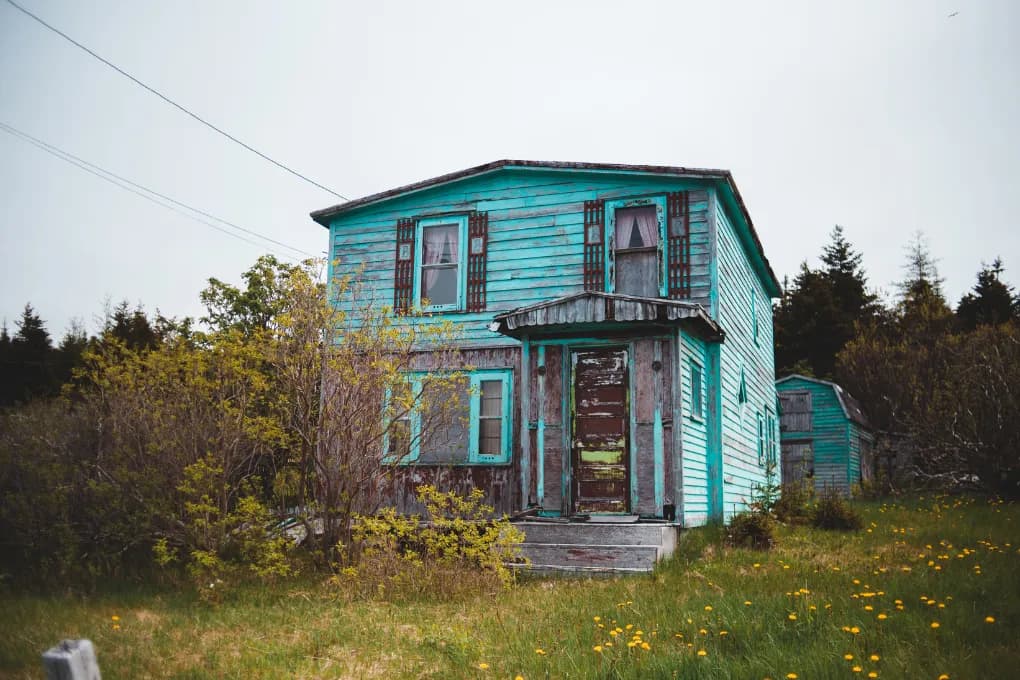 image of a zombie foreclosure house